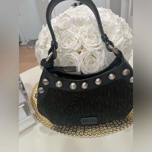 SOLD! Moschino Vintage Shoulder Bag Monogram Black